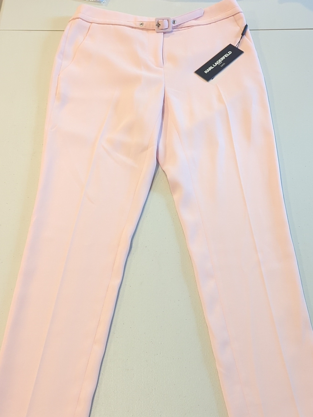Karl Lagerfeld Belted Cropped Pant